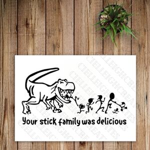 *2 for $20* Your Stick Family Was Delicious Vinyl Car Decal Sticker Handcrafted